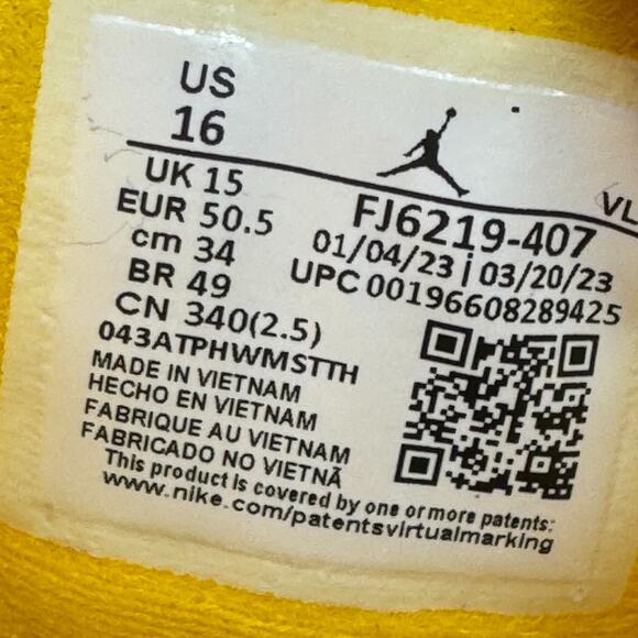 Mens 16 - Jordan 12 Savage 3 UM P 'University of Michigan'‎ PE Football Cleats - Picture 8 of 8